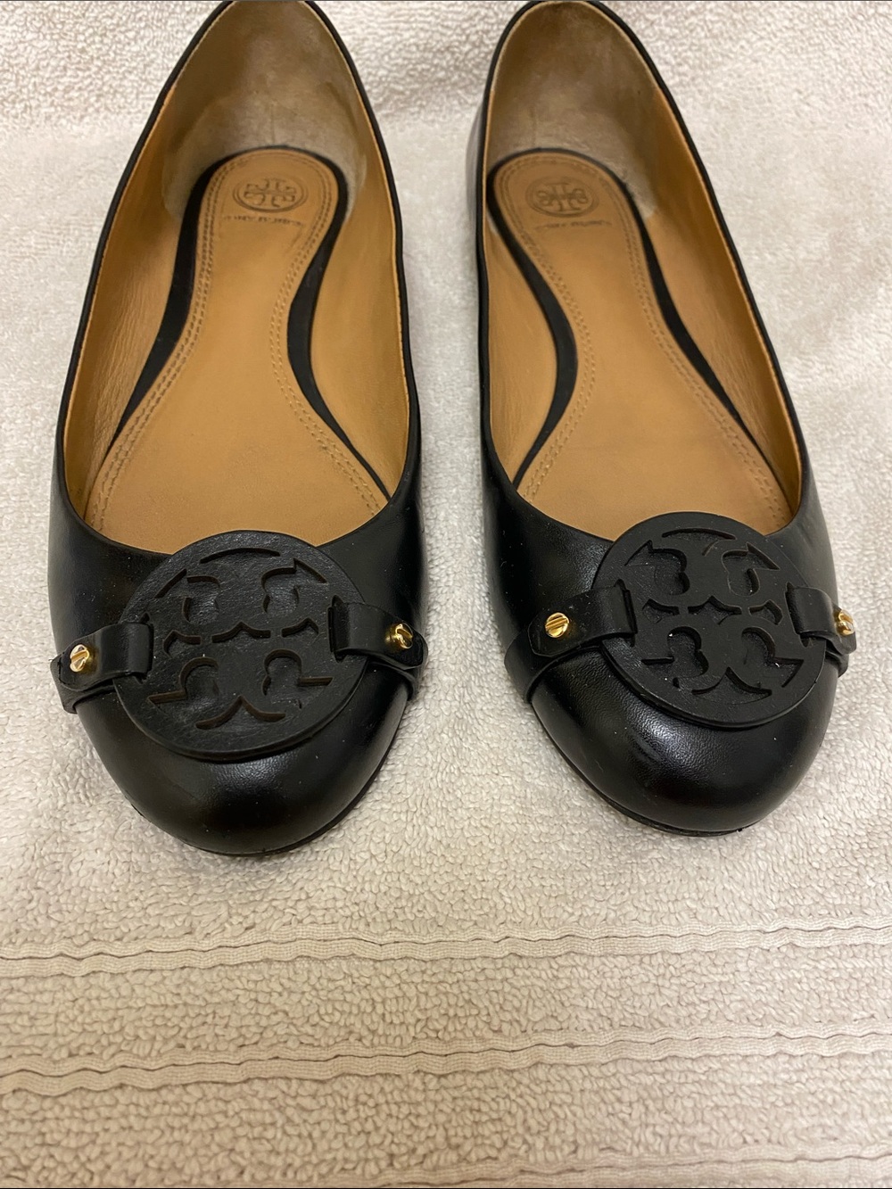 Tory Burch Mini Miller Leather Ballet Flats - Picture 3 of 11